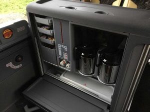 Hot drink station on the luxury coach