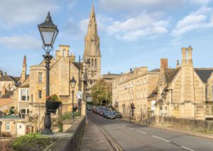 The historical market town of Stamford in Licolnshire England