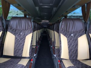 A view of the luxury seating in the new coach for 2017